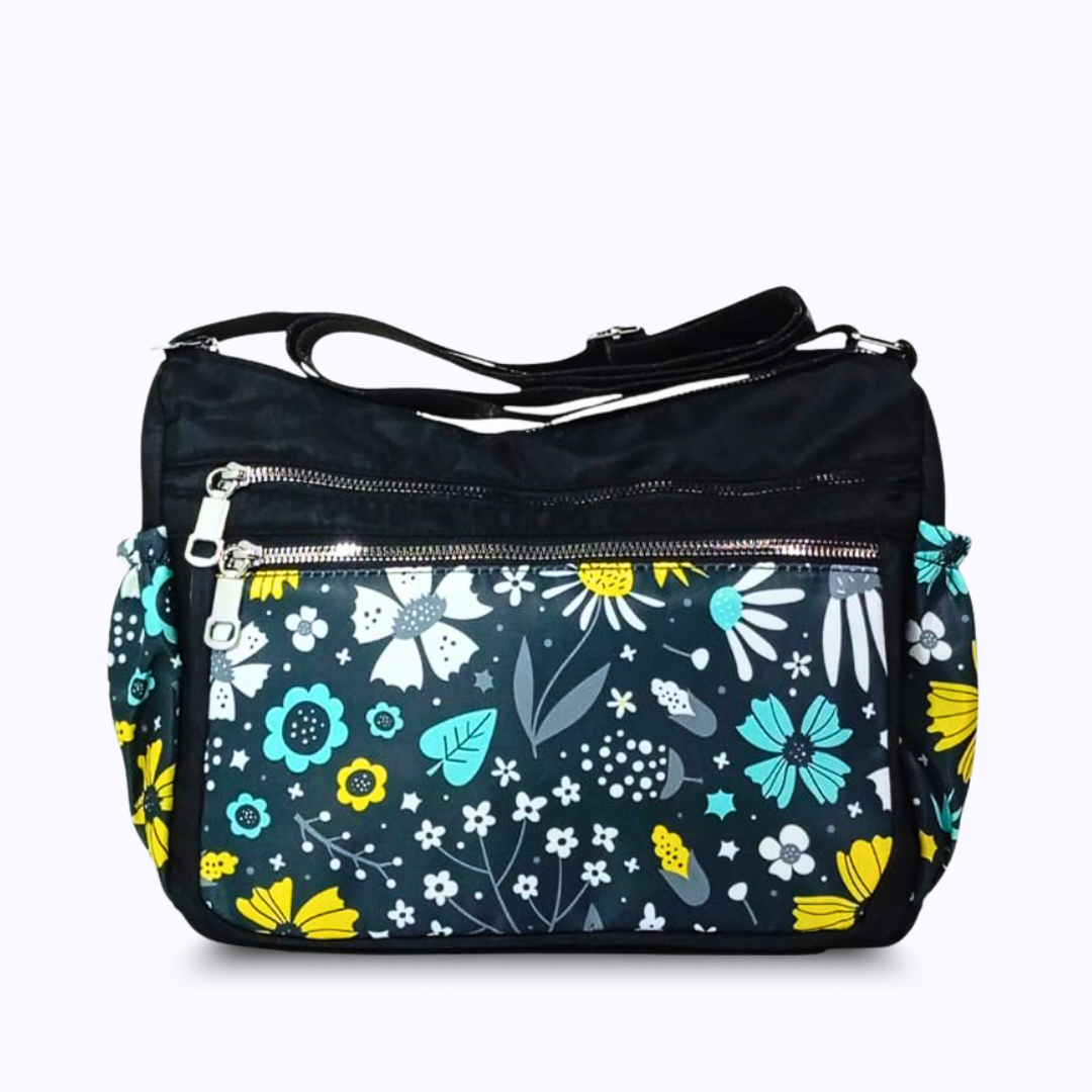 Printed parachute shoulder bag - Green Floral Green hand/ shoulder bags