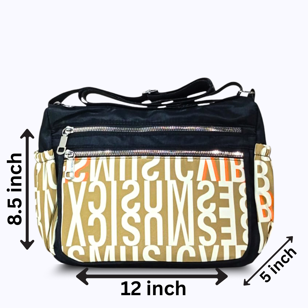 Printed parachute shoulder bag - alphabet hand/ shoulder bags