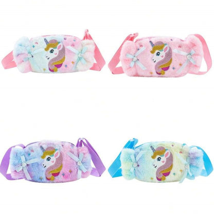 Soft fur unicorn toffee bag kids bags