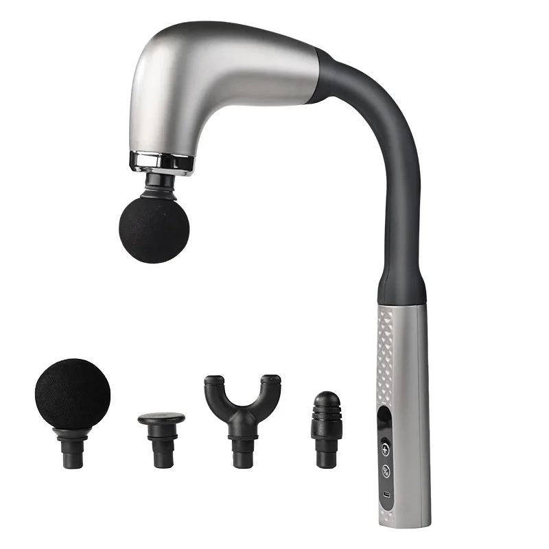 Fascial curved massage gun silver massage gun
