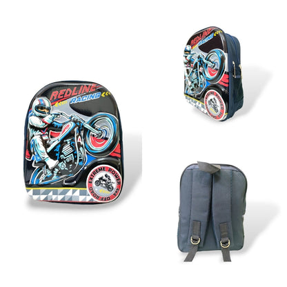 3d cartoon printed backpack - bike bike backpacks