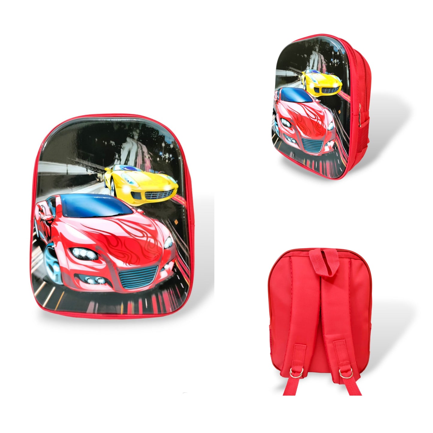 3d cartoon printed backpack - Car backpacks
