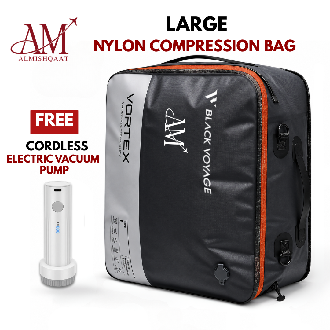 Large Nylon Travel Compression Bags with Free Cordless Pump