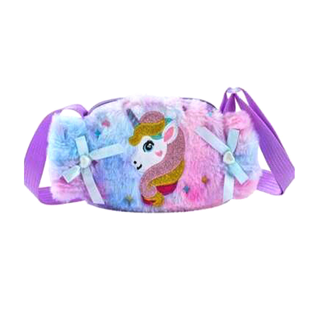 Soft fur unicorn toffee bag 2 kids bags