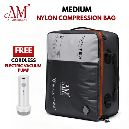 Medium Nylon Travel Compression Bags with Free Cordless Pump