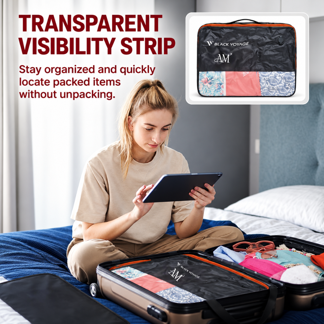 Large Nylon Travel Compression Bags with Free Cordless Pump