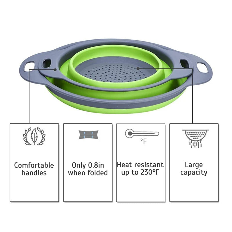 Small Silicone foldable strainer adjustable