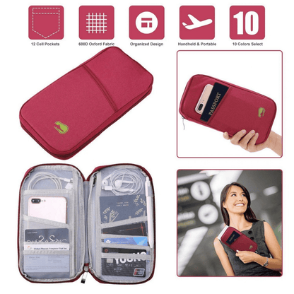 Multi-Functional Travel Wallet Passport Organizer