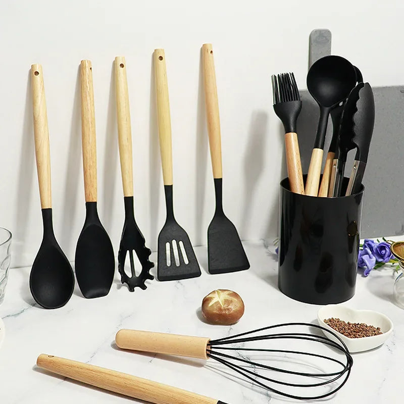 12pcs silicone utensils set kitchen accessories