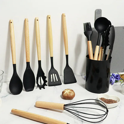 12pcs silicone utensils set kitchen accessories
