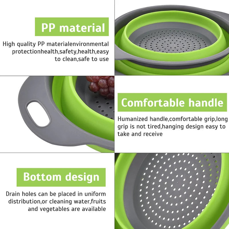 Small Silicone foldable strainer adjustable