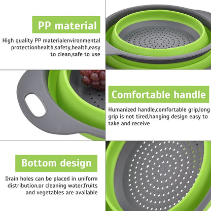 Small Silicone foldable strainer adjustable