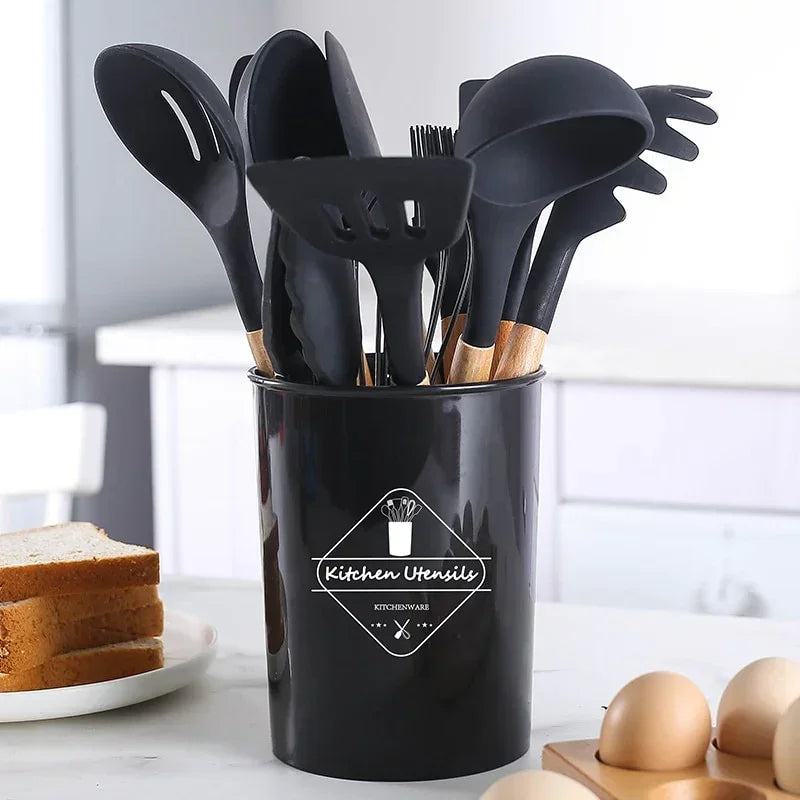 12pcs silicone utensils set kitchen accessories