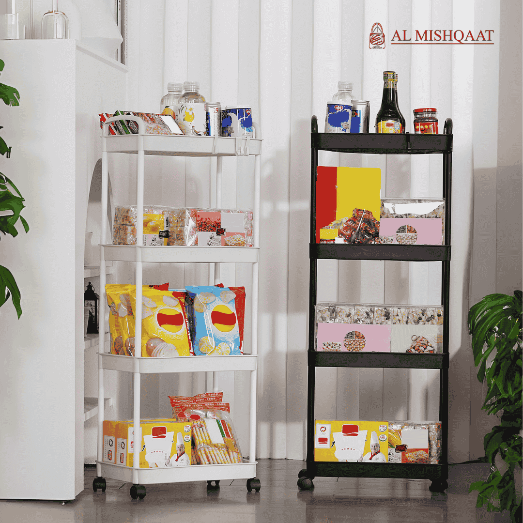 4 Tier Trolley Rack Organizer