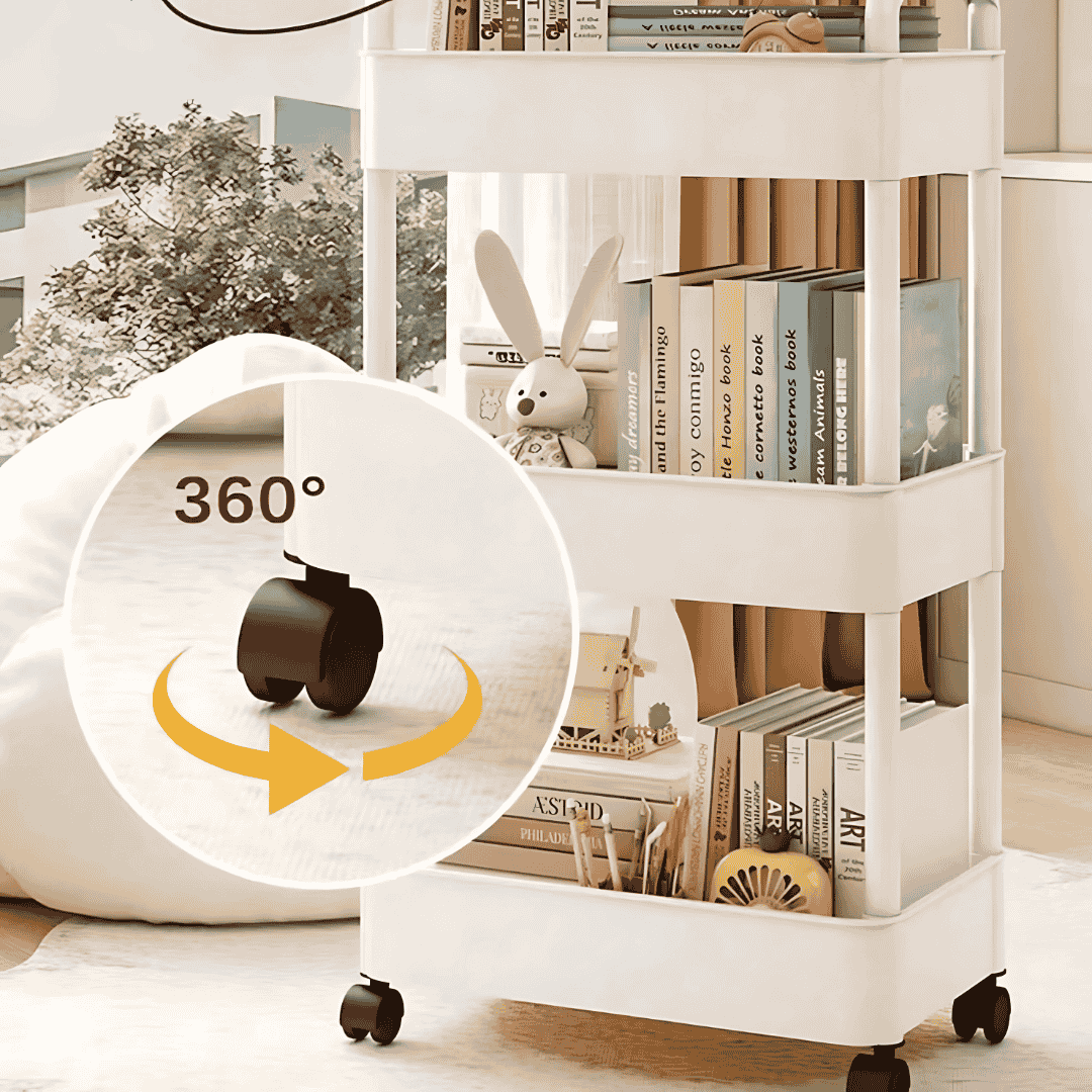 4 Tier Trolley Rack Organizer