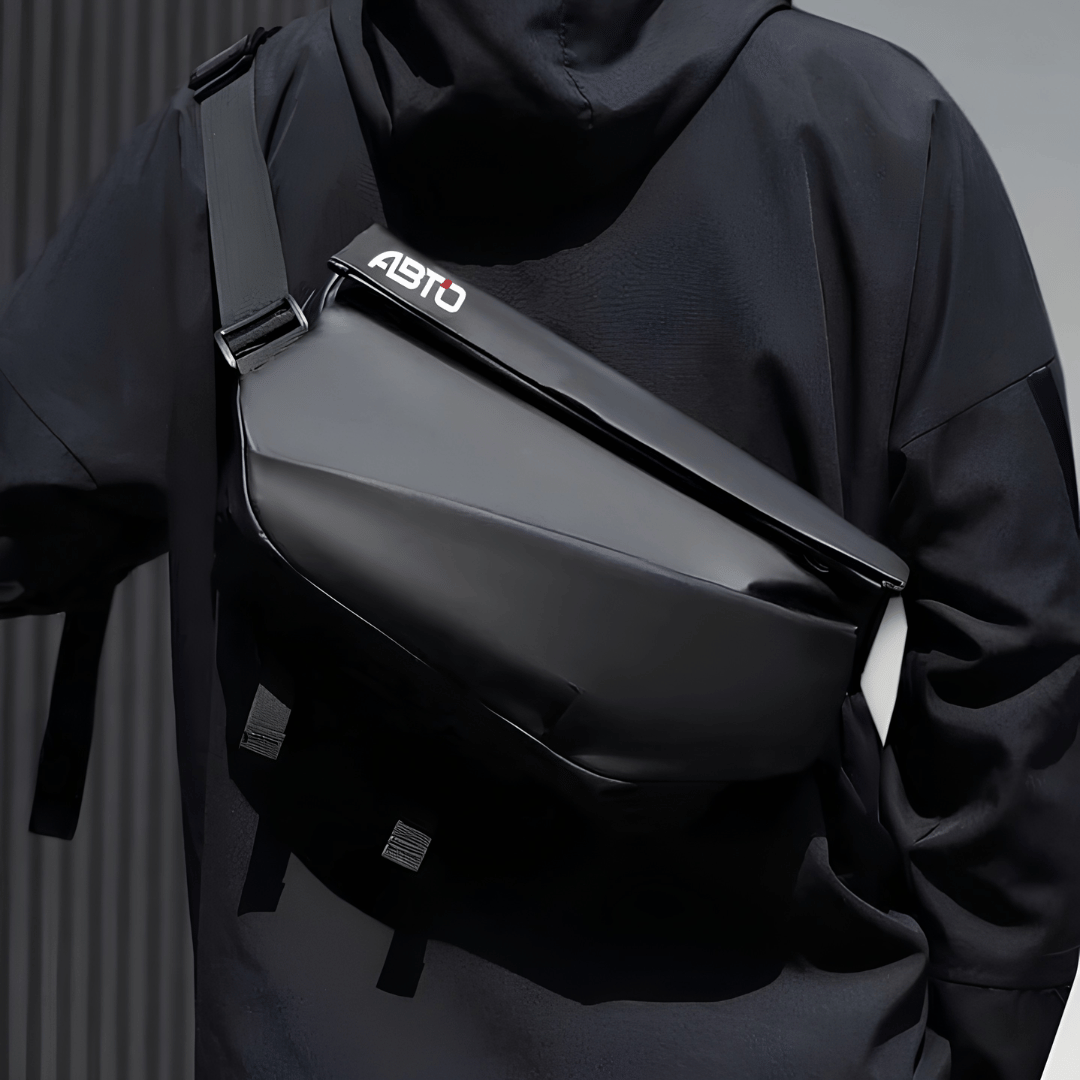 Abto black crossbody bag made with artificial leather