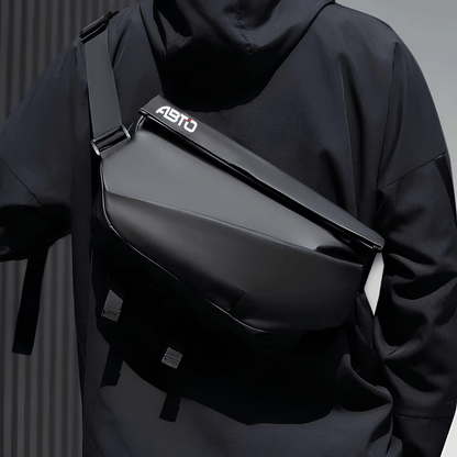 Abto black crossbody bag made with artificial leather