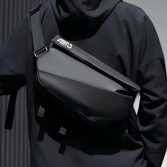 Abto black crossbody bag made with artificial leather