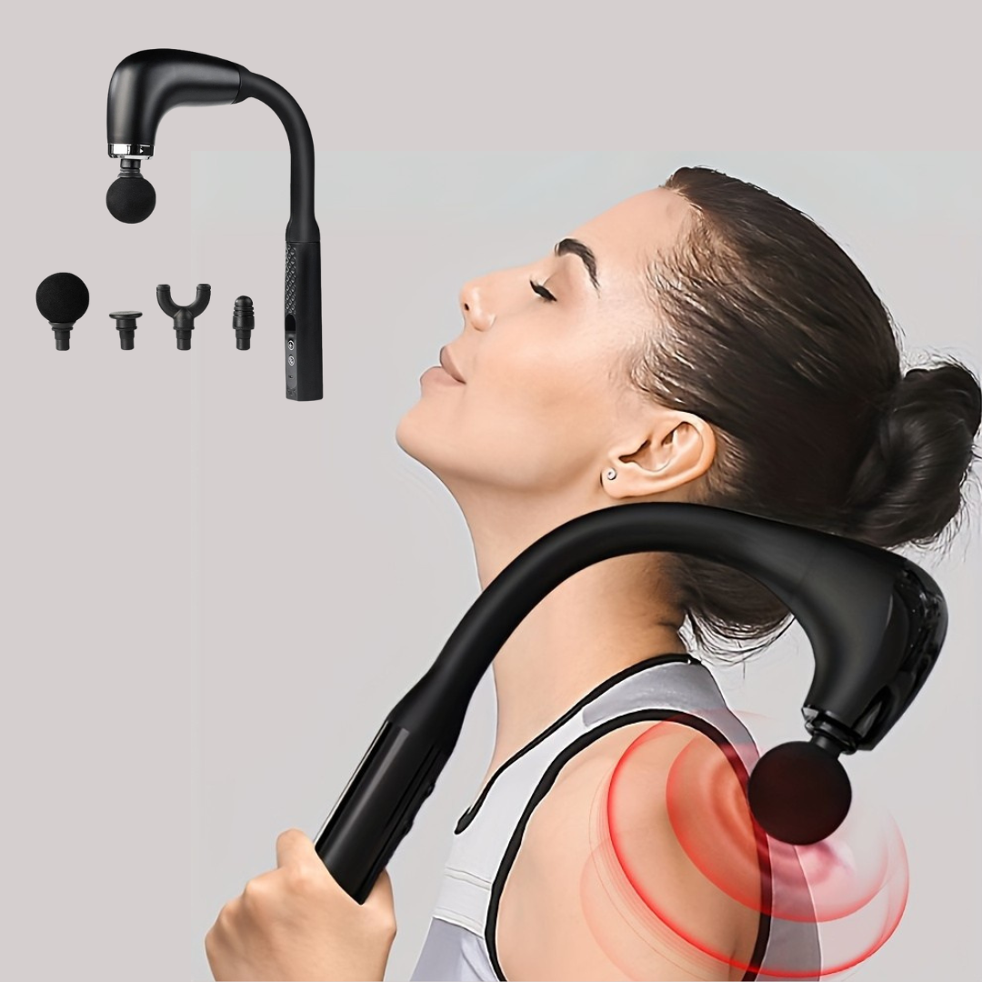 Powerful curved massage gun