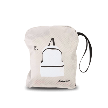 Grey Yellow Pocketable Foldable Backpack