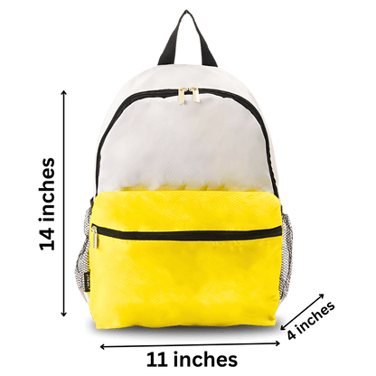 Grey Yellow Pocketable Foldable Backpack