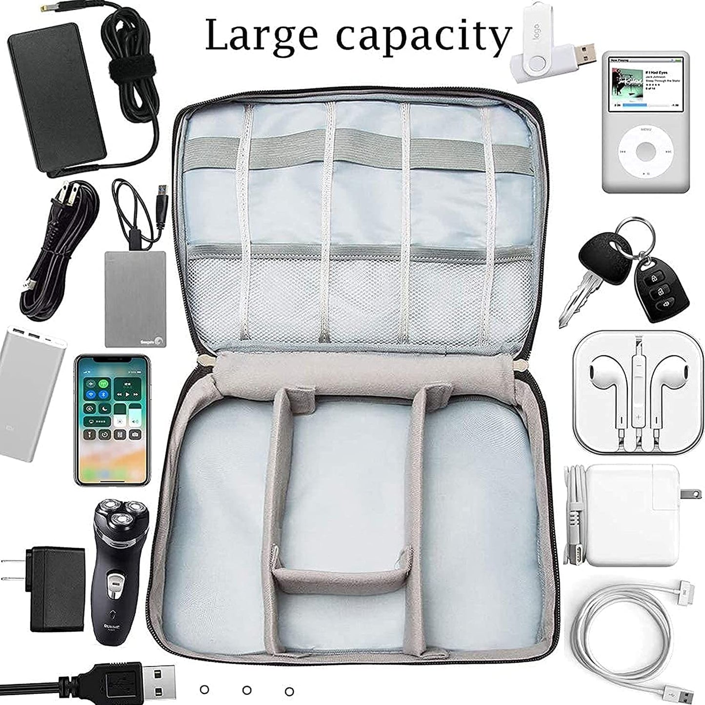 Travel Gadgets And Cables Organiser
