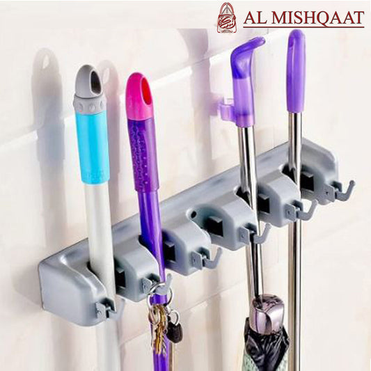 Wall mounted mop holder holder