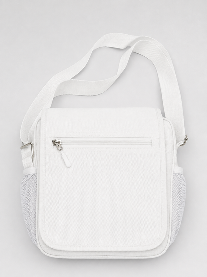 White Umrah Shoulder Bag | Spacious Multi-Zip Travel Bag for Hajj & Umrah