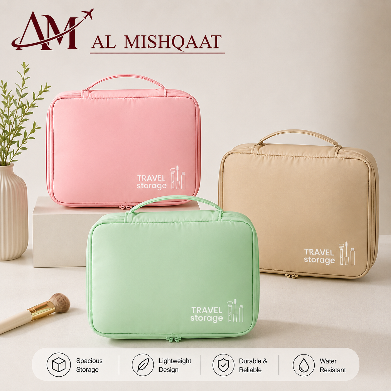 Makeup Bag Organizer for Women – Cosmetic Travel Pouch