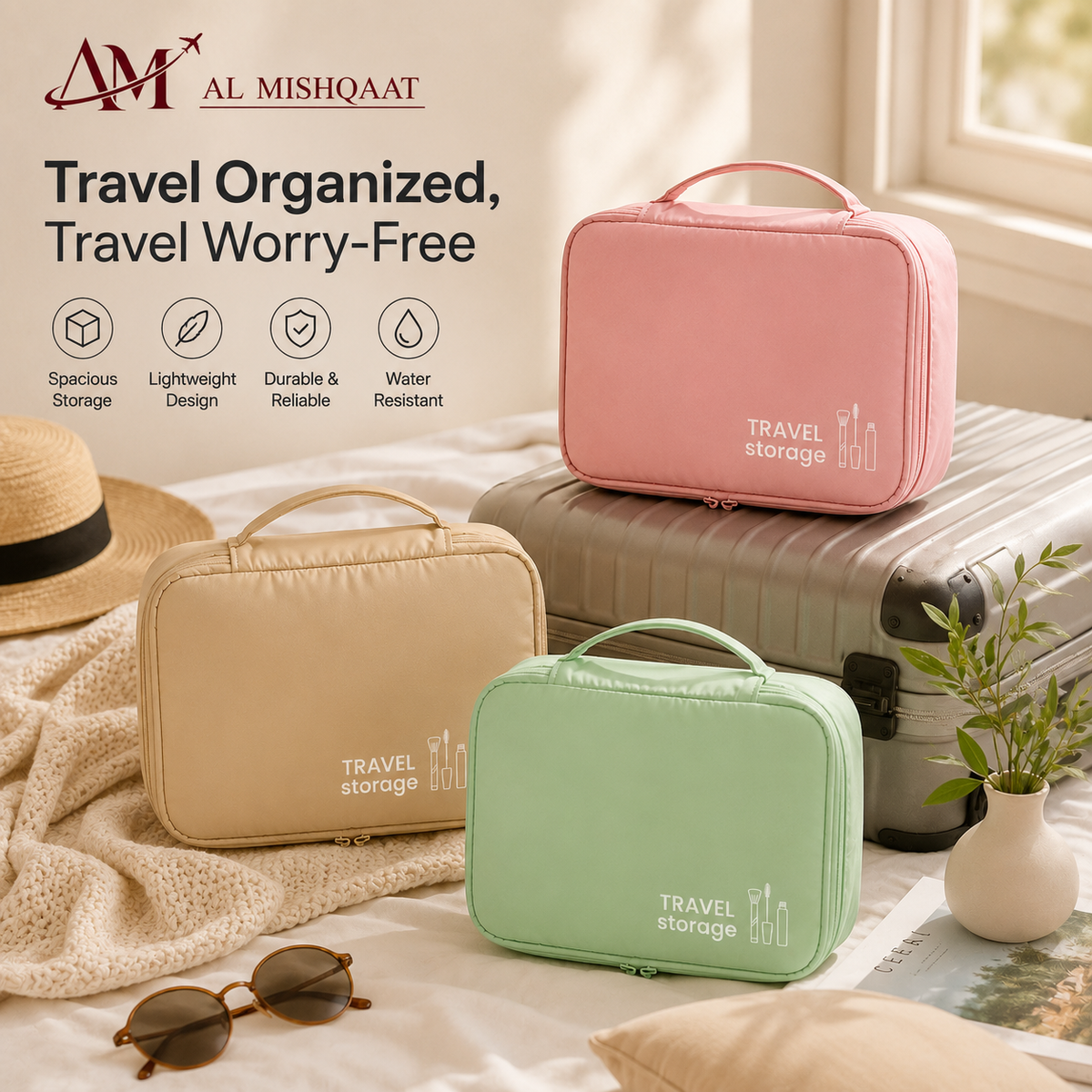 Makeup Bag Organizer for Women – Cosmetic Travel Pouch