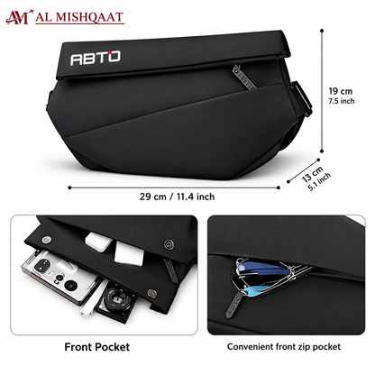 ABTO Mens Multi Pocket Crossbody Bag