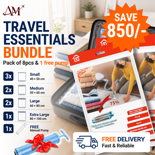 travel vacuum storage bags, vacuum bags bundle, traveling hack