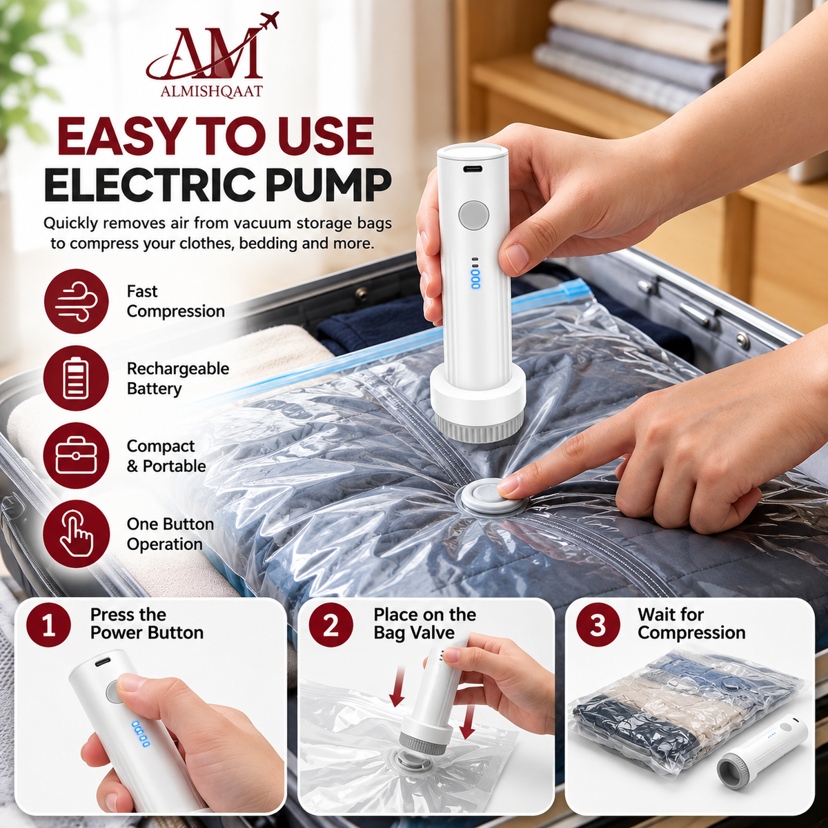 New Cordless Electric Vacuum Pump