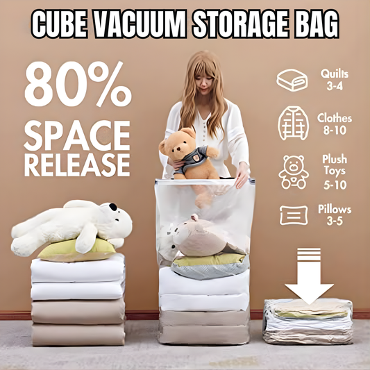 Cube Vacuum Pumpless Storage Bags