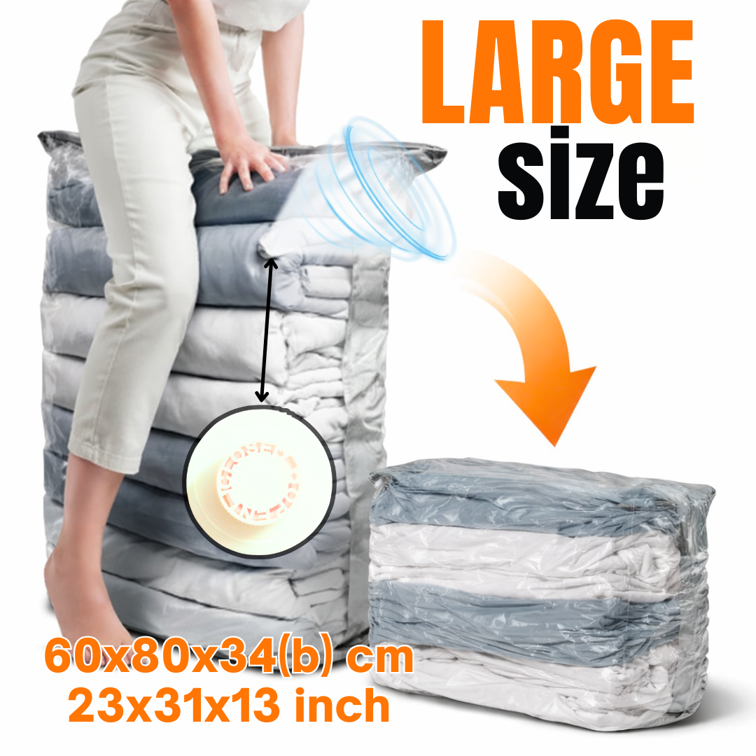 Cube Vacuum Pumpless Storage Bags