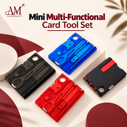 Mini Multi-Functional Card Tool Set 10-in-1 Portable Pocket Tool Kit for Home, Office, Travel and Outdoor Use