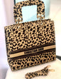 Printed box hand bag Bronze hand bags