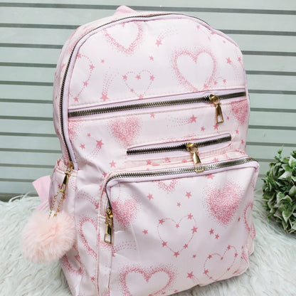 Cute printed backpacks light Pink backpacks