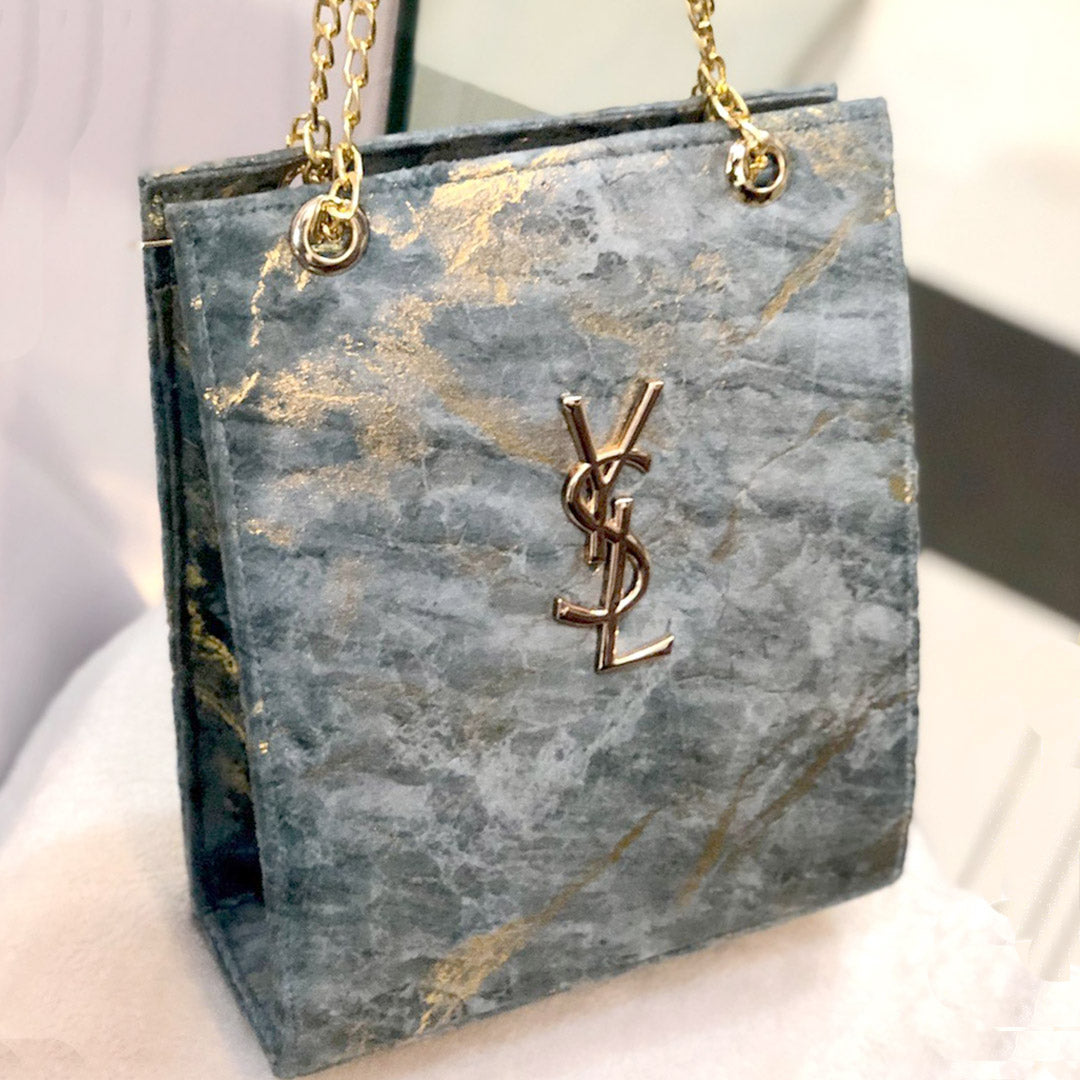 Velvet Lightening Box bags Gray shoulder bags