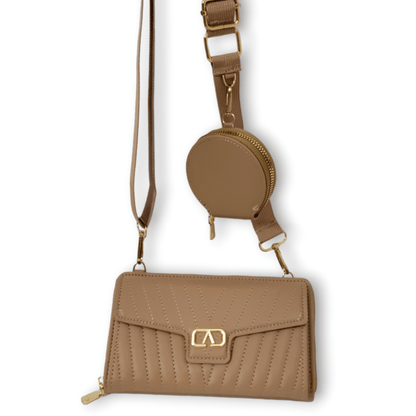 2pcs clutch / wallet purse Beige clutch bags