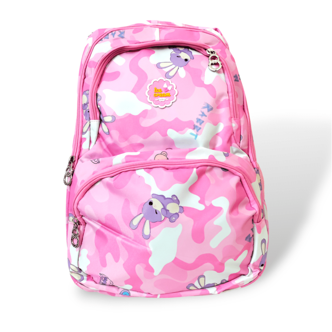 Bunny Light pink soft padded backpack Pink backpacks
