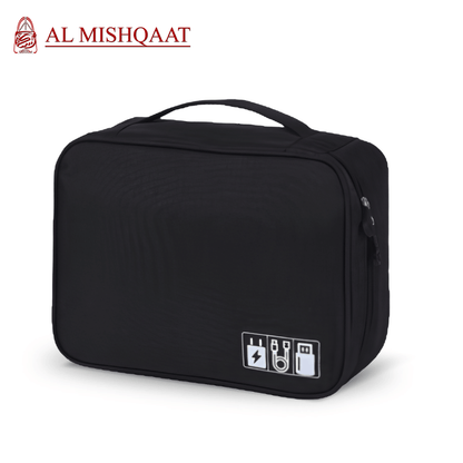 Black electronic cable organizer nylon washable