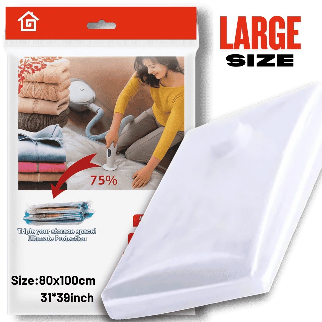 space saving bags, vacuum bags, large vacuum bag, storage solution