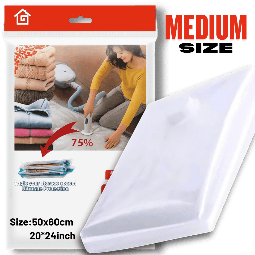 space saving bags, vacuum bags, medium vacuum bag, storage solution