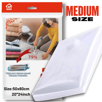 space saving bags, vacuum bags, medium vacuum bag, storage solution