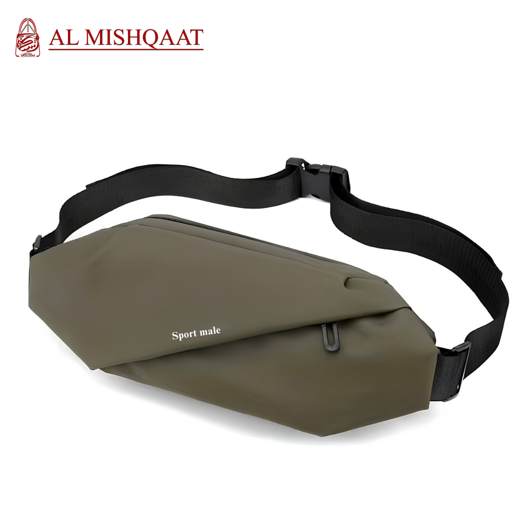 copper waist bag with multiple compartment