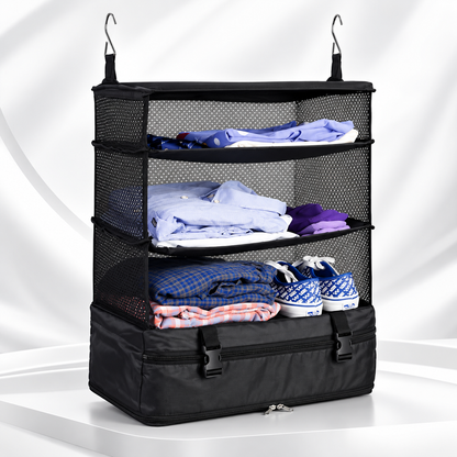 Foldable 3-Layer Multi-Functional Hanging Travel Organizer Bag