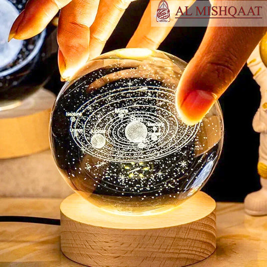 Glowing crystal moonlight lamp decor