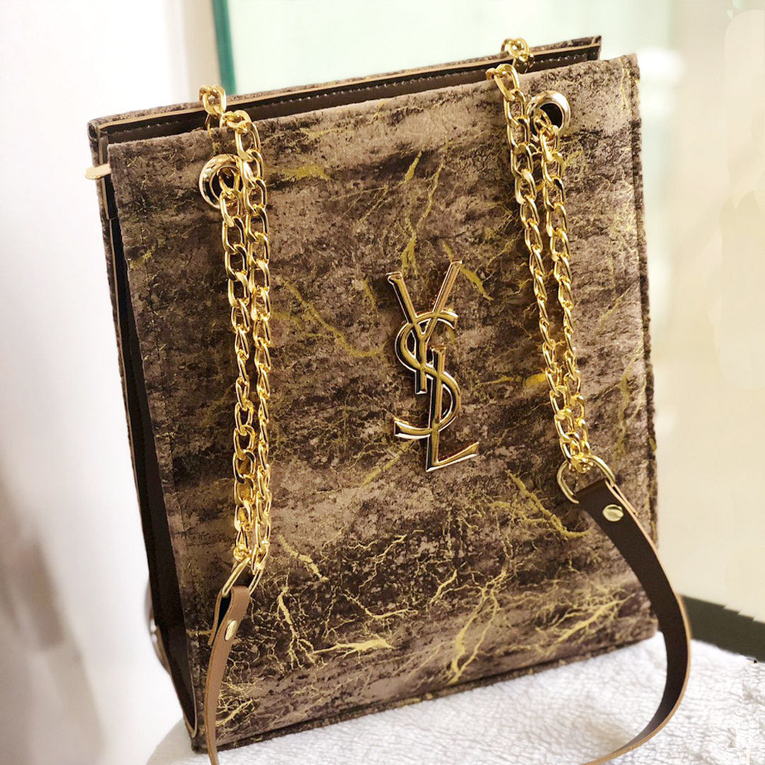 Velvet Lightening Box bags Brown shoulder bags