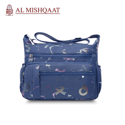 Blue Alphabet Crossbody Bag